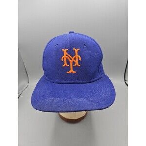 New York Mets Sports Specialties Vtg Snapback Wool Hat Cap 90s MLB Blue 6 7/8